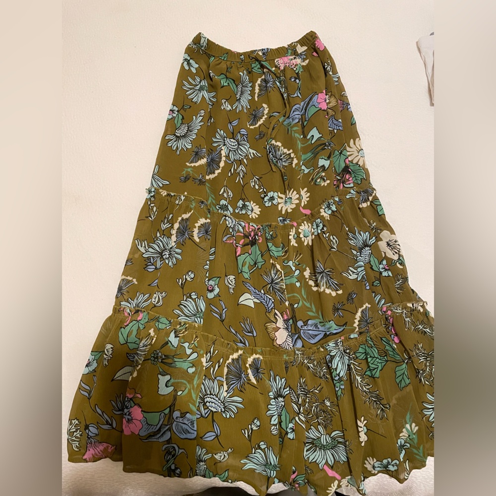 Floral Olive Green Dress